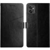 Peňaženkové kožené puzdro Y-SHAPED na Motorola Moto G32 - Čierna