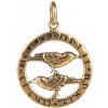 imago Amulet havrana s runami, bronz FC21415X