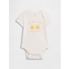 GAP Baby body s potlačou Biela 12-18M