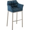 Design-Shop Damas E4 nerezový rám / Tmavo sivá