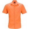 James & Nicholson Pánska košeľa s krátkym rukávom JN644 - Oranžová | XXL