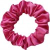 MURU Úzka Saténová Scrunchie gumička - Magenta Lesklá