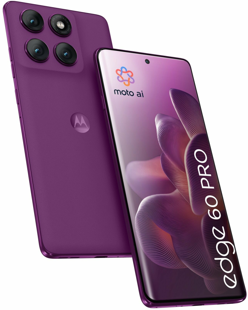 Elegantný Motorola Edge 60 Pro v farbe Pantone Shadow ponúka špičkovú kvalitu a precízny dizajn.