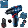 Bosch GSR 120-LI aku vŕtací skrutkovač 12V 2x2,0Ah + 23dielna sada vrtákov a bitov