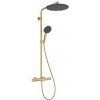Hansgrohe Raindance Alive S Puro - Sprchový set s termostatom, 21x34 cm, 3 prúdy, kefovaný bronz 24592140