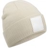 Beechfield Zimná čiapka s nášivkou B337R Oatmeal one size