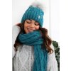 Fashionweek Dámsky set dámska čiapka a šál S2722 Farba: morská modrá, Veľkosť: Universal