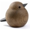 novoform Drevený vtáčik Mama Sparrow Smoke Stained Oak
