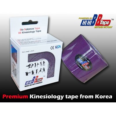 Kineziologický tejp BB Tape - 5 m x 5 cm Barva: fialová