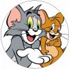 Jedlý papier Tom a Jerry na bielom pozadí 19,5 cm - Pictu Hap - Pictu Hap