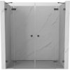 Mexen Lunar Duo sprchové dvere výklopné 190 cm, transparentné, gun metal - 834D-180-000-95-00 - 834D-190-000-95-00