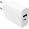 FIXED Adapter, USB-C, USB, 30W, biely