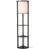 LUCIDE 44798/81/30 MENNO stojacia lampa/polica V1623mm 1xE27 čierna, krémová