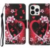 Peňaženkové 3D puzdro na iPhone 15 Pro - Red Heart