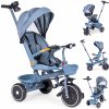 ECOTOYS Trojkolka/ kočík, 2v1, s otočným sedadlom a sklopnou strieškou, modrá