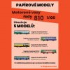 Papierový model - Set 5ks Motorové vozy 810 II. 1:100