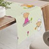 Biante Detský bavlnený behúň na stôl Sandra SA-729 Veselé ovečky na svetlo zelenom bodkovanom 20x120 cm