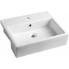Isvea PURITY keramické umývadlo polozápustné 50x42cm, biela 10PL52050