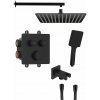SAPHO SMART SELECT sprchový set s termostatickou batériou, 2 výstupy, čierny matný RP042B-01