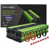 Qoltec 51945 Měnič napětí s funkcí UPS z 12V na 230V, 3000W/6000W čistý sinus s funkcí UPS, LCD display
