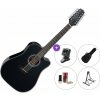 Takamine GD30CE-12BLK SET Black 12-strunová elektroakustická gitara