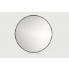 Okrúhle zrkadlo do kúpeľne v ráme Cordia Round line mirror 100 x 100 cm v hnedom ráme R1000RAL8014_