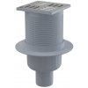 Alca Alcadrain APV2 - Podlahová vpusť 105×105/50 mm priama, mriežka nehrdzavejúca, vodná zápachová uzávera