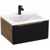 A-Interiéry Kúpeľňová skrinka Luna CD 60-1Z s keramickým umývadlom 60 cm, čierna