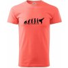 Karate Evolúcia - kop - Klasické pánske tričko vyššej gramáže - XL ( Korálová )
