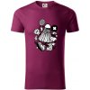 Bedmintoňák - Tričko z organickej bavlny - 3XL ( Fuchsiová )