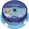 Verbatim CD-R 700MB 52x, Printable, spindle, 25ks (43439)