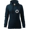 Rescue logo samostatné guľaté - Mikina dámska trendy zipper s kapucňou - 2XL ( Tmavomodrá (takmer čierna) )