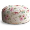 Sablio Taburet Circle Ružové kvety: 38x48 cm