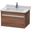 Duravit Ketho skrinka 80x46.5x41 cm závesná kúpeľňová skrinka pod umývadlo orech KT666407979