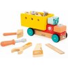 Janod BricoKids Drevená stavebnica ťahacie auto s náradím