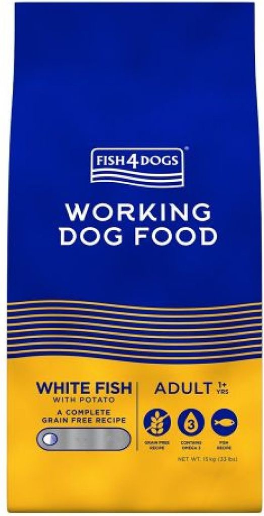 Fish4Dogs Working Dog Food White Fish Adult Small 15 kg