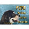 Pozorpes.sk, výstražná tabuľka (Tibetská doga)