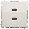 KONTAKT-simon Zásuvka USB dvojitá Simon Basic modul biela