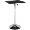 Barový stôl s nastaviteľnou výškou, čierna, 57x84-110 cm, FLORIAN