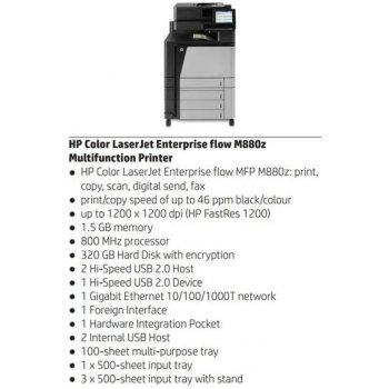 HP Color LaserJet Flow M880z A2W75A