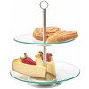 Kinekus Podnos na koláče sklenený, 2 poschodový, okrúhly, etažérka