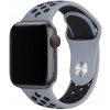 eses Športový silikónový perforovaný remienok pre Apple Watch 42 mm/44 mm/45 mm/46 mm/49 mm Farba: hmlisto obsidiánová - čierna