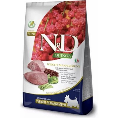 N&D dog Quinoa GF Adult mini, digestion, lamb 2,5 kg