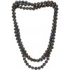 Dlhý perlový náhrdelník 8 AA tmavý