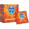 Skins Ultra Thin 4 ks, extra tenké latexové kondómy s nominálnou šírkou 55 mm