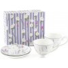 HOME ELEMENTS Porcelánová šálka a podšálka Levanduľa 2 x 250 ml