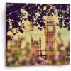 Sablio Obraz Londýn Big Ben Flowers - 50x50 cm