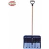 Odhŕňač snehu Praděd 450x370mm čierny plastový s drevenou násadou a plast. rukoväť Y