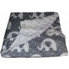 Nekĺzavá obojstranná deka fleece MINKY/ BAVLNA - menšia Bílá