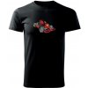 Motokára červená - Klasické pánske tričko - XL ( Čierna )